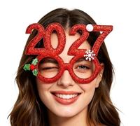 Christmas Party Glasses - 2027 New Year Festive Reusable Comfortable | Christmas Party Glasses Photo Booth Props Club, Bar, Disco, Nightclub, Carnival, Festival, Holiday, Parade