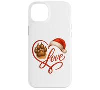 Christmas Paw Love Heart Santa Dog Mom Funny Pet Lover Dogs Carcasa para iPhone 14 Plus