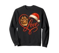 Christmas Paw Love Heart Santa Dog Mom Funny Pet Lover Dogs Sudadera