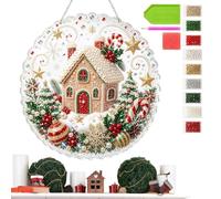 Christmas Pearl Art Kit 30cm Rhinestone Ornament Painting Set For Adults