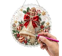 Christmas Pearl Art Kit 30cm Rhinestone Ornament Painting Set For Adults