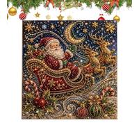 Christmas Pearl Art Kit, DIY Rhinestone Wall Painting Decoration Set, 20cm