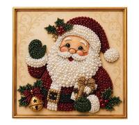 Christmas Pearl Art Painting Kits with Frame, Pearl Diamond Art DIY Kit