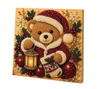 Christmas Pearl Art Paintings Cute Reindeer Santa Snowman with Frame
