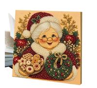 Christmas Pearl Art Paintings Cute Reindeer Santa Snowman with Frame