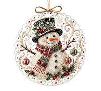 Christmas Pearl Art Sun Catcher | 2D Acrylic Holiday Window Ornament