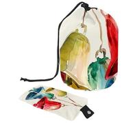 Christmas Penguin - 1 neceser de cosméticos con cordón, organizador multifuncional para maquillaje y artículos de tocador, Multicolor 11, 9.9x6.9in/25.2x17.6cm;6x3.5in/15.2x8.8cm