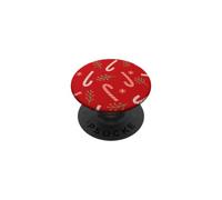 Christmas Peppermint Kiss Candy Cane PopSockets PopGrip Adhesivo