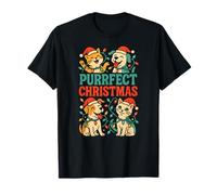 Christmas Pets Purrfect Christmas, Linda Amante de los Animales para Mujer Camiseta