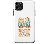 Christmas Pets Purrfect Christmas, Linda Amante de los Animales para Mujer Carcasa para iPhone 11 Pro MAX