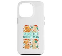 Christmas Pets Purrfect Christmas, Linda Amante de los Animales para Mujer Carcasa para iPhone 13 Pro