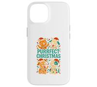 Christmas Pets Purrfect Christmas, Linda Amante de los Animales para Mujer Carcasa para iPhone 14