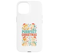Christmas Pets Purrfect Christmas, Linda Amante de los Animales para Mujer Carcasa para iPhone 15