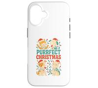 Christmas Pets Purrfect Christmas, Linda Amante de los Animales para Mujer Carcasa para iPhone 16