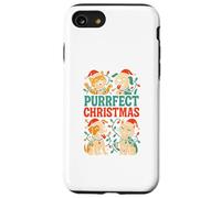 Christmas Pets Purrfect Christmas, Linda Amante de los Animales para Mujer Carcasa para iPhone SE (2020) / 7/8