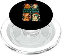 Christmas Pets Purrfect Christmas, Linda Amante de los Animales para Mujer PopSockets PopGrip para MagSafe