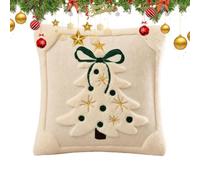 Christmas Pillow Cover - Tree Bow Cushion Case, Soft Holiday Home Decor