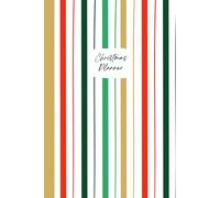 Christmas Planner: Christmas-Themed Lined Notebook - Soft Matte Cover, 120 Lined Pages, Simple Green & Red Stripe Design - Holiday Journal for Notes, Planning & Gifting