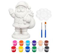 Christmas Plaster Figurine, DIY Santa Nutcracker with 12 Colors, Holiday Ai