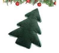 Christmas Plush Pillow - 20 Inch Decorative Cushion For Seasonal Festivities, Home Accent with Soft Comfort Function Pillows For Farmhouse Office Hotel Car Interior, Green Red,