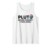 Christmas Pluto Never Forget Funny Retro Holiday X-Mas Astronomía Camiseta sin Mangas