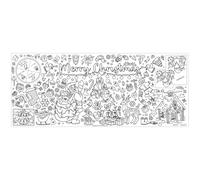 Christmas Poster - Paper, Blank Doodle Art Banner Giant Coloring Poster | Party Supplies Kids Activity, Holiday Creative Wall Decor For Boys, Girls, Children, Bedroom, Living Room