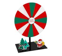 Christmas Prize Wheel, Game Spinner Board, Erasable Marker Surfaces, Adjustable Stand Base, Party Game for Classroom Events, Trade, Shows, Home, Education, 18x25x19.9cm