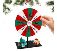 Christmas Prize Wheel, Game Spinner Wheel For Prizes with Stand, Acrylic Erasable Board Games For Christmas Party, Carnivals, Events, Trade Shows, Home Education, Classroom, 18x25x19.9 Cm