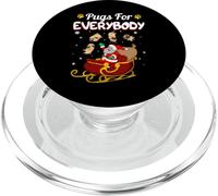 Christmas Pugs For Everybody Santa's Sleigh Pug Dog Lover PopSockets PopGrip para MagSafe