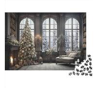 Christmas Puzzle para Actividad Familiar - 1000 Piece Christmas Theme Arteee De Decoración Hogar, Rompecabezas EduGatoivo & Diversión Relajante (1000pcs (75x50cm))