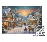 Christmas Puzzles para Adultos Divertido 1000 Piece Christmas Theme Decoración Hogar, Juego EduGatoivo, Juego Intelectual, Alivio del Estrés, Reto EduGatoivo (1000pcs (75x50cm))