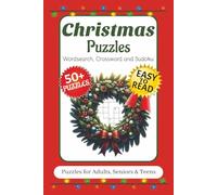Christmas Puzzles: Wordsearch, Crossword and Sudoku Puzzles with Easy to Read Print about Christmas, Holidays, Winter and More | 6x9 Inches 120 Pages ... for Gifts, Travel, Vacation, Relaxation.