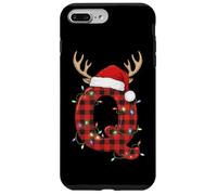 Christmas Q Plaid Antlers Lights Joy Carcasa para iPhone 7 Plus/8 Plus