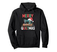 Christmas Quilting Machin with Xmas Light TeeMerry Quiltmas Sudadera con Capucha