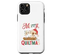 Christmas Quilting Machine with Xmas Light Merry Quiltmas Carcasa para iPhone 11 Pro