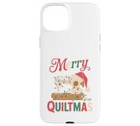 Christmas Quilting Machine with Xmas Light Merry Quiltmas Carcasa para iPhone 15 Plus