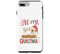 Christmas Quilting Machine with Xmas Light Merry Quiltmas Carcasa para iPhone 7 Plus/8 Plus