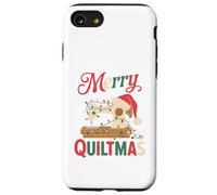 Christmas Quilting Machine with Xmas Light Merry Quiltmas Carcasa para iPhone SE (2020) / 7/8