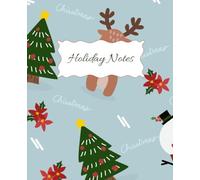 Christmas Reindeer Composition Notebook: Cute Cozy Holiday Notebook | 7.5” x 9.25” | Wide Ruled | Perfect for Journaling & Gifts