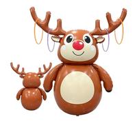 Christmas Reindeer Toss Game Funny Wobbling Inflatable Decoration Prop | Wobbling Christmas Toss Game for Home Farmhouse Family Nights Friend Gatherings School Holiday Party