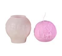 Christmas Relief Sculpture Mold - 3D Silicone Ball 2.5in, Flexible Non-Stick, High Heat Resistance | Soap Resin Candle for Home Crafting, Holiday DIY Projects, Gift Making, Festival Decor