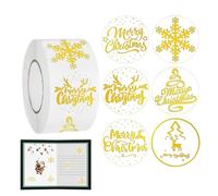Christmas Reward - 500 pegatinas de Merry Christmas Labels, Self-Adhesive Snowflake and Tree Decals | Envelope Seals for Kids, Teachers, School, Scrapbooking, Crafts, Cards and Holiday Parties