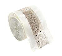 Christmas Ribbon -,6.5 Ft Christmas Straps Decoration, Champagne Color Craft Bow Tie Silk Webbing Ribbon Strap, For Holiday Wrap Present Tree Decor Bow Wreath Flower Bouquet Holiday Supplies