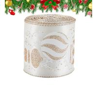 Christmas Ribbon -,6.5 Ft Christmas Straps Decoration, Champagne Color Craft Bow Tie Silk Webbing Ribbon Strap, For Holiday Wrap Present Tree Decor Bow Wreath Flower Bouquet Holiday Supplies