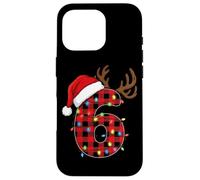Christmas Rindeer Plaid Number 6 Carcasa para iPhone 16 Pro