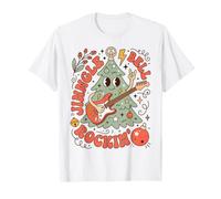 Christmas Rock Jingle Bell Guitar Holiday Humor Camiseta