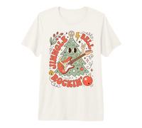 Christmas Rock Jingle Bell Guitar Holiday Humor Camiseta Premium