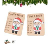 Christmas Roll-a-Reindeer Puzzle Game, Rolls The Dice, Place The Reindeer Pieces According To The Number You Roll - Xmas Wood Puzzle Board Game, Interactive Xmas Puzzles Gift Idea (B*2)