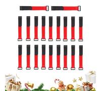 Christmas Rope Hangers - Nylon Ties, Flexible Festive Straps | 15x2cm Reliable Holders with Strong Grip, Reusable Decoration Kit for Fence Stair Banister Fireplace Farmhouse Classroom Workspac