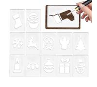 Christmas Router Templates, Clear Acrylic Woodworking Stencils, Reutilizable and Easy to Clean, Precision Holiday Carving Templates Set for Craftsmen, Enthusiasts Holiday Makers